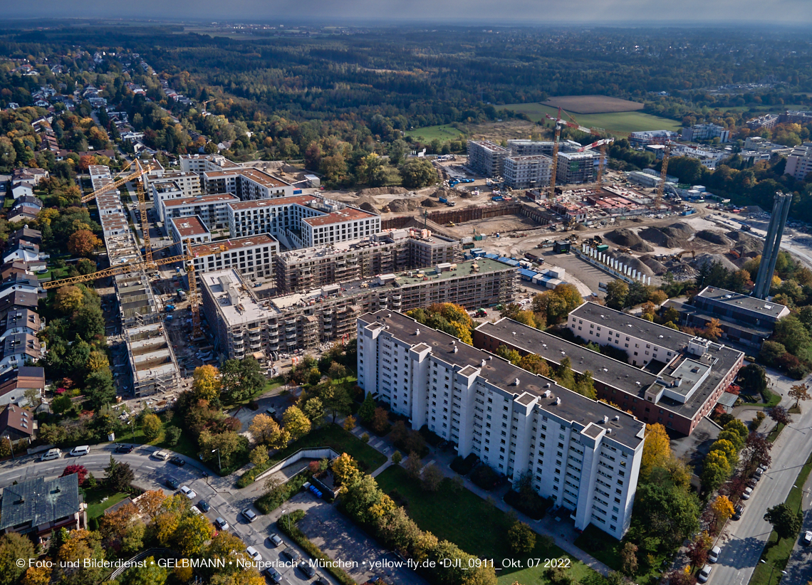13.10.2022 - Baustelle Alexisquartier und Pandion Verde in Neuperlach 13.10.2022 - Baustelle Alexisquartier und Pandion Verde in Neuperlach